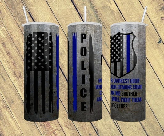 Police Badge Tumbler